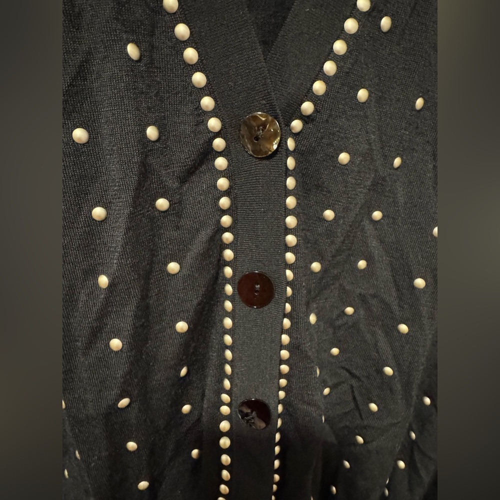 St. John Studded Button Down Lightweight Cardigan… - image 4